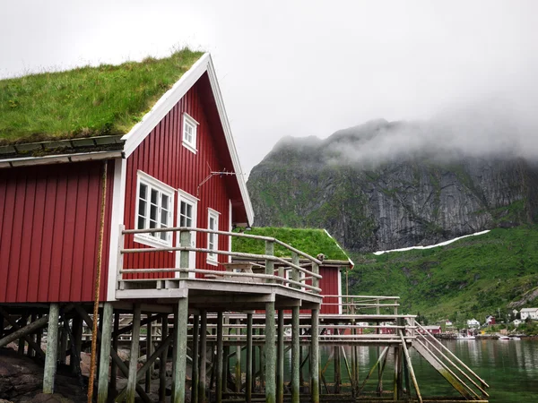 挪威木屋就 — 图库照片