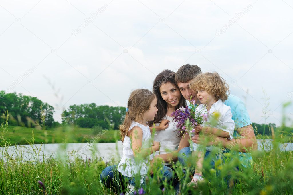 family outdoors