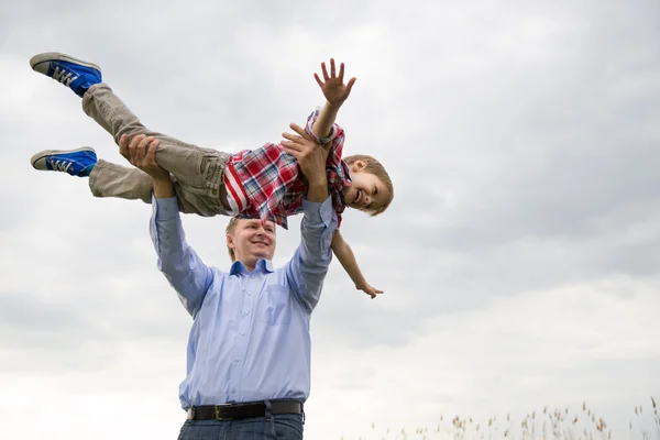 Père avec fils — Photo