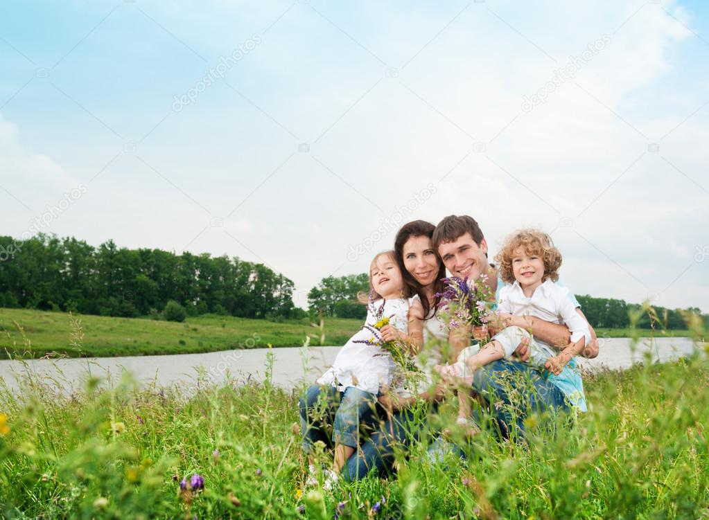 family outdoors