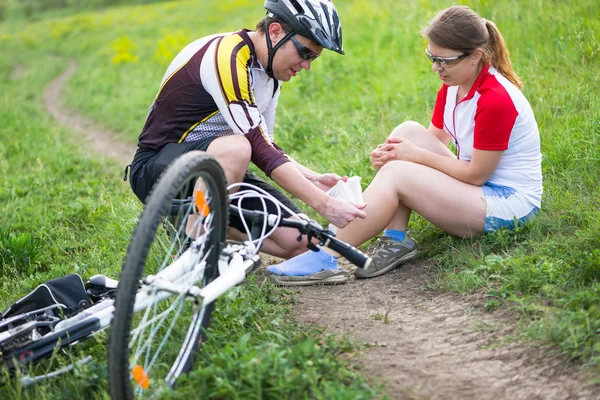 Accidente de bicicleta — Foto de Stock