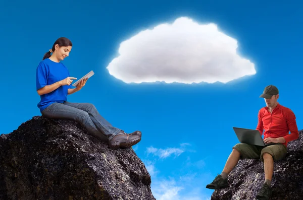 Cloud computing — Stockfoto