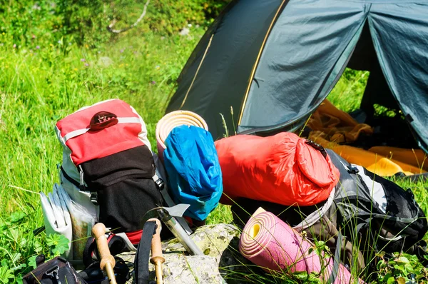 Camping utomhus — Stockfoto