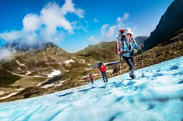 group hiking