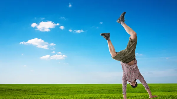 Гімнастика на відкритому повітрі — стокове фото