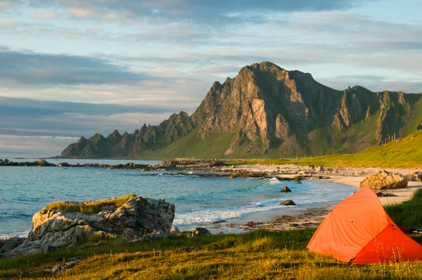 Zelten in Norwegen — Stockfoto