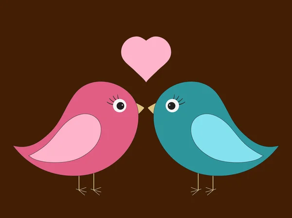 Birds in love — Stock Vector