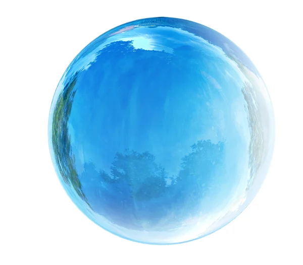 青いガラス バブル — ストック写真