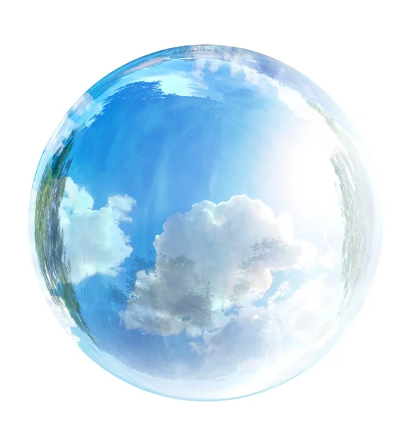 Sky in glass bubble — Stock Photo, Image