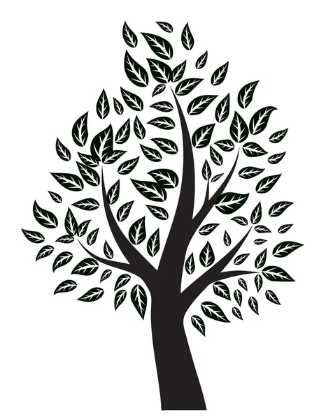 Δέντρο με φύλλα — Διανυσματικό Αρχείο