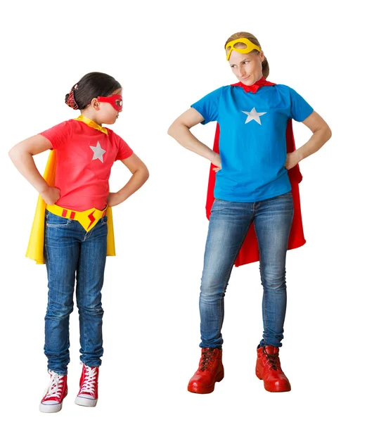 Family acting as super hero — Stock Photo, Image