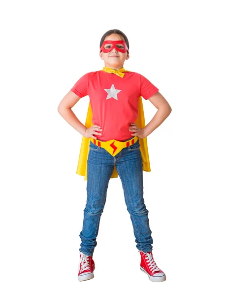 Child acting like a super hero — Stock Photo, Image