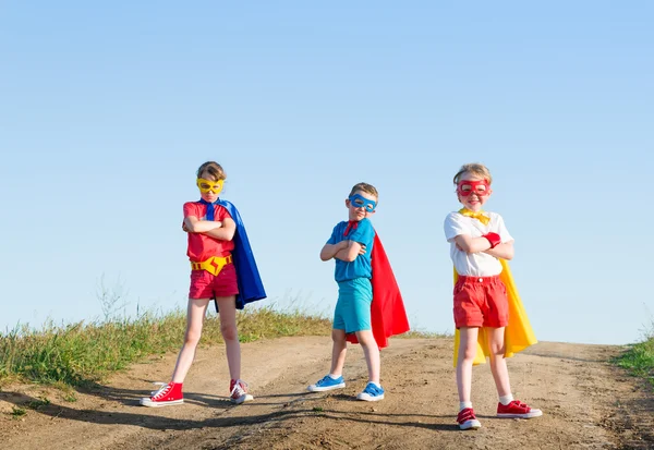 孩子们的超级英雄 — 图库照片