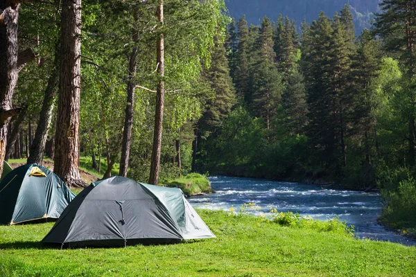 Camping buiten — Stockfoto