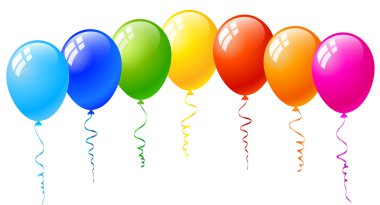 colorful balloons clipart