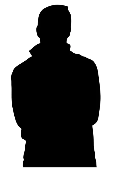 Silhouette eines unbekannten Mannes im Profil — Stockvektor