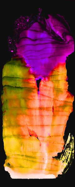 Bir kâğıda dökme renkli su renk — Stok fotoğraf