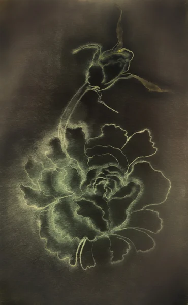 Мистецтво вінтажний квітковий фон — стокове фото