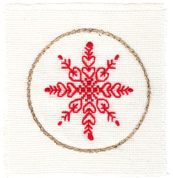 Red snowflake — Stock Photo, Image