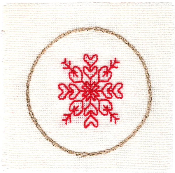 Red snowflake — Stock Photo, Image