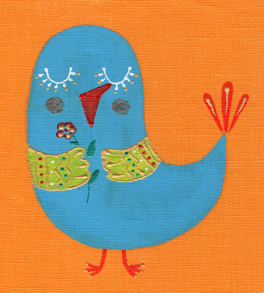 Веселый ребенок рисует краску на ткани
