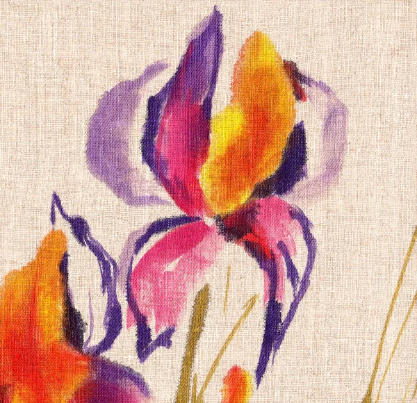 Sanat çiçek vintage renkli arka plan — Stok fotoğraf