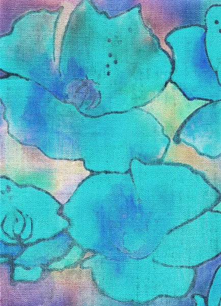 Художественный цветочный винтажный красочный фон — стоковое фото