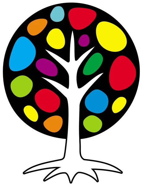Tree Life Symbol Ecology Growth Sustainability Development All Colors Vector — Stock vektor
