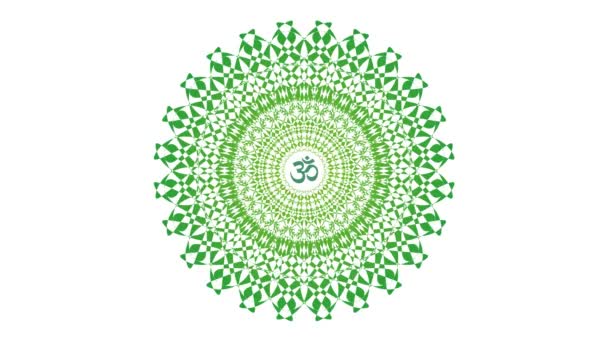 Diaporama Mandalas Géométriques Ajourées Avec Signe Aum Ohm Symbole Spirituel — Video
