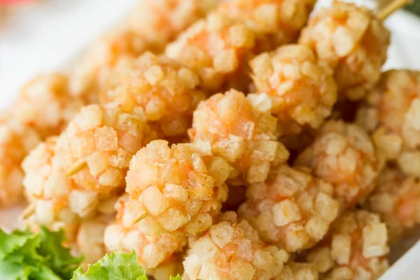 Fried meatballs on dish — Stock Photo, Image