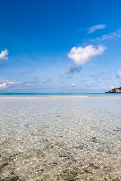 Tropiska havet med blå himmel vertikala — Stockfoto