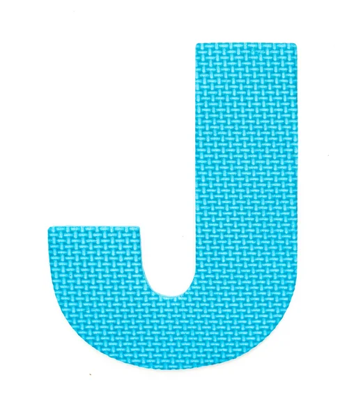 Alfabeto de borracha J isolado — Fotografia de Stock