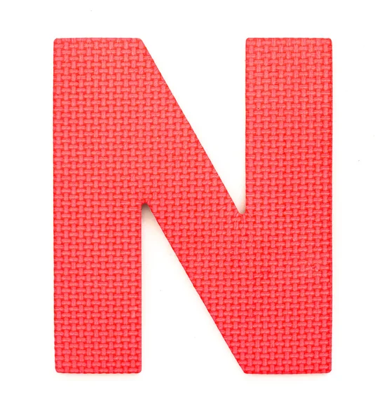 Alfabeto de goma N aislado — Foto de Stock