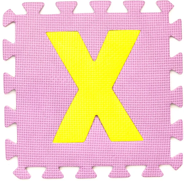 Alfabet de cauciuc X izolat — Fotografie, imagine de stoc