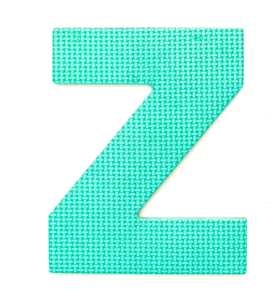 Rubber alphabet Z isolated — Stock Photo, Image