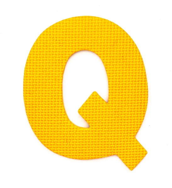 Резиновый алфавит Q изолирован — стоковое фото