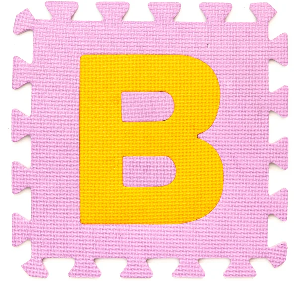 Rubber alfabet b geïsoleerd — Stockfoto