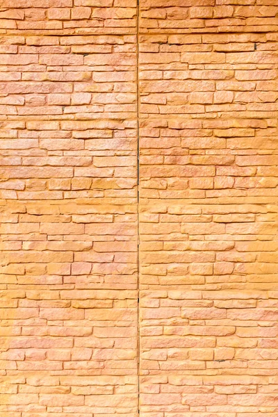 Pared de ladrillo marrón naranja — Foto de Stock