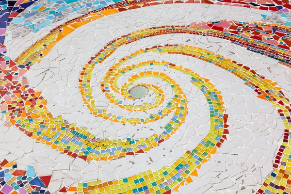 Colorful tile spiral pattern background — Stock Photo, Image