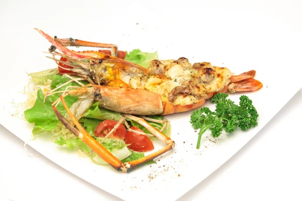 Cangrejo al horno en el plato — Foto de Stock