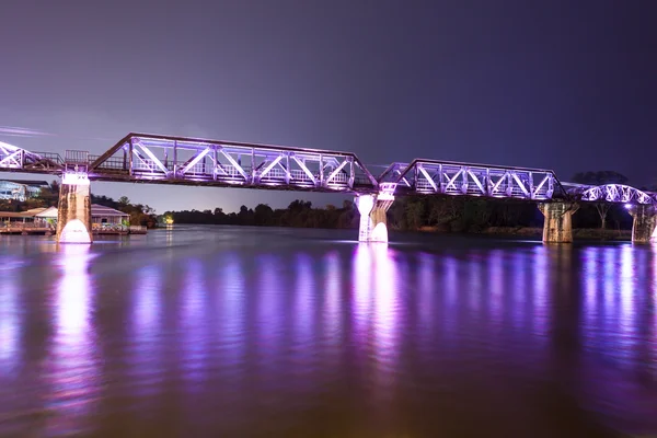 Puente de tren de metal del río Kwai —  Fotos de Stock