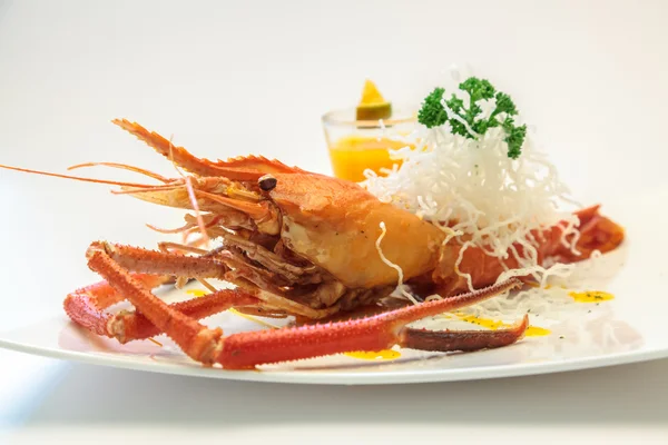 Baked crayfish on dish — Stock Photo, Image