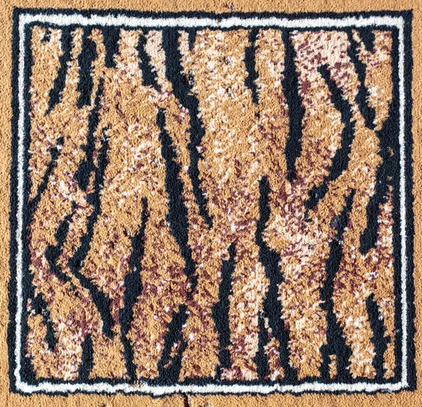 Schwarzer und brauner Tiger Teppich — Stockfoto