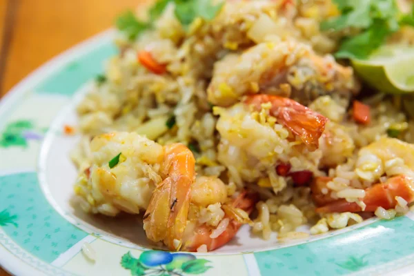 Arroz frito com camarão — Fotografia de Stock