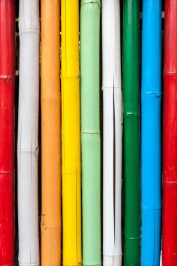 kesintisiz renkli bambu stick çizgili desen