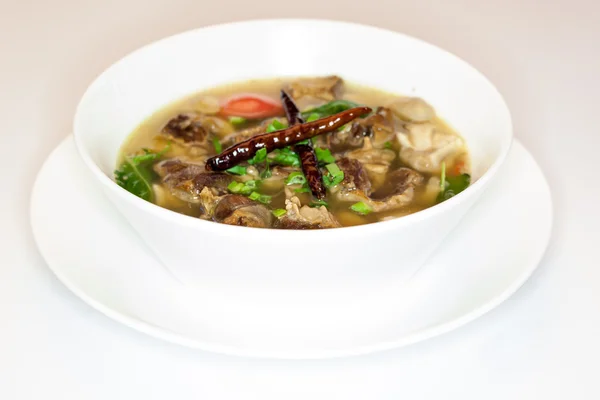 Thai style spicy pork soup — Stock Photo, Image