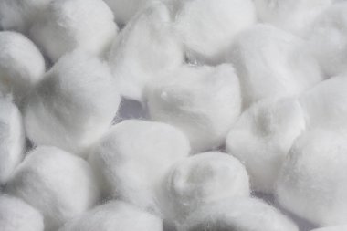 Pile of white cotton balls