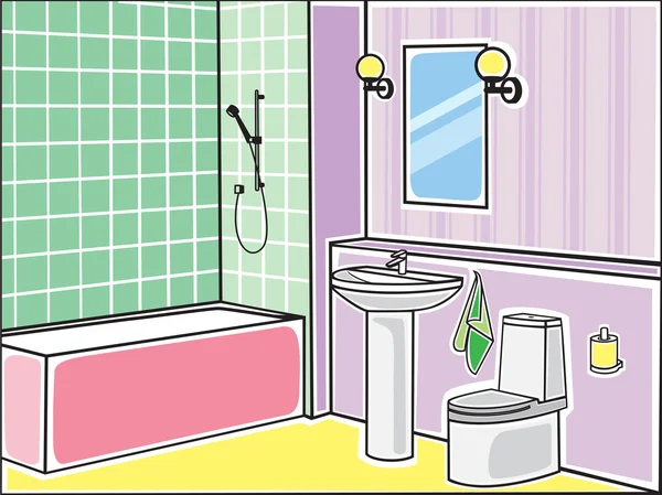 Salle de bain — Image vectorielle