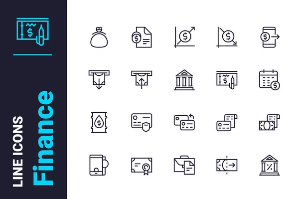 Economy and finance icons set — Stock Vector