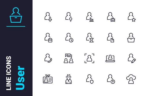 Conjunto de ícones de perfil de pessoas —  Vetores de Stock